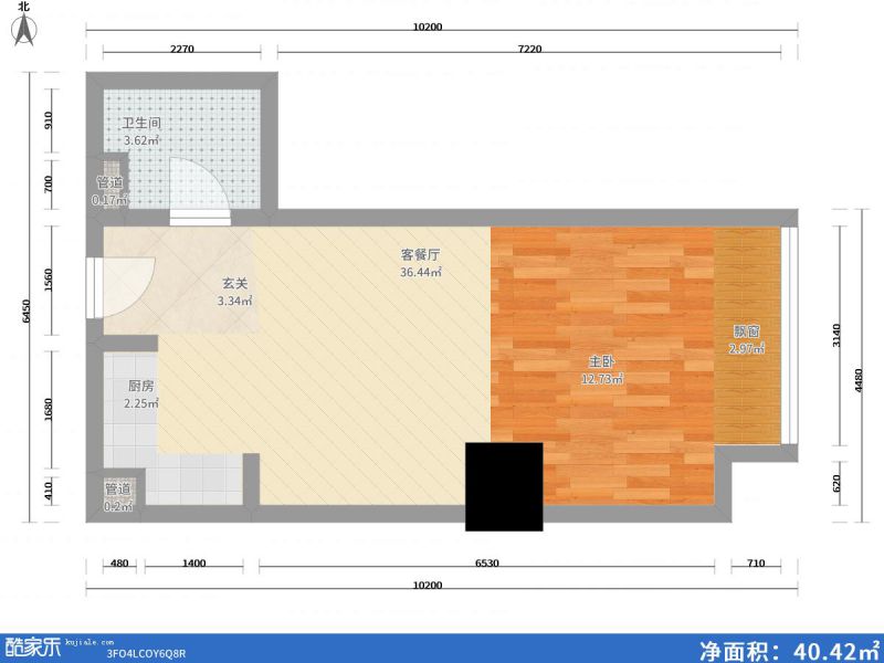 包頭裝修方案包頭萬達(dá)廣場(chǎng)58㎡