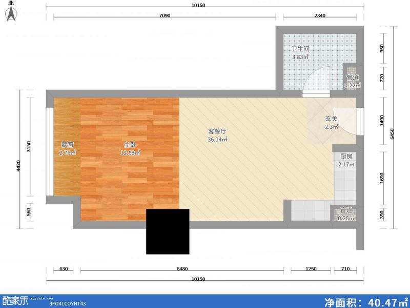 包頭裝修方案包頭萬達(dá)廣場(chǎng)58㎡