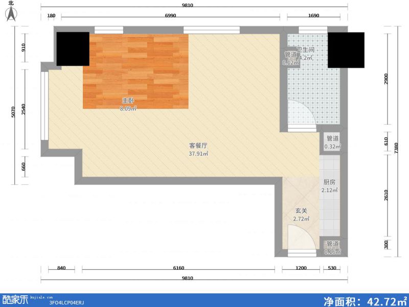 包頭裝修方案包頭萬達(dá)廣場(chǎng)62㎡