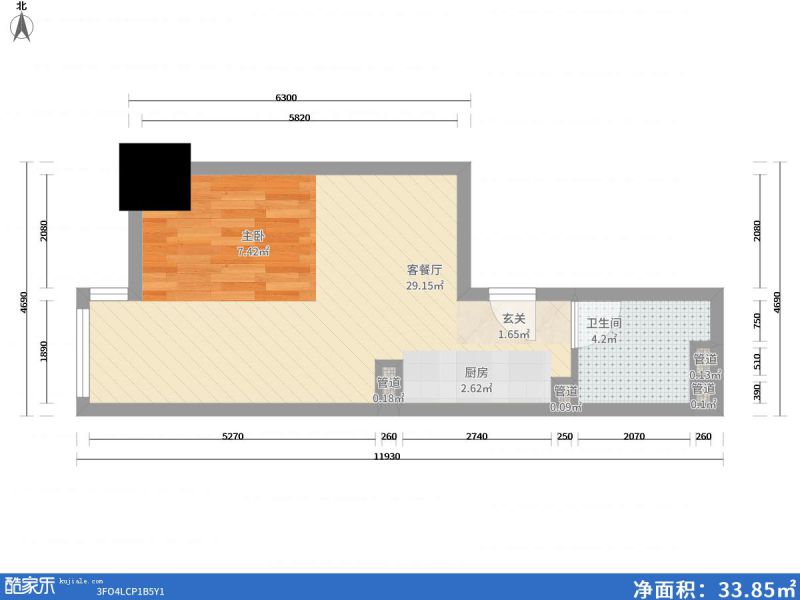 包頭裝修方案包頭萬達(dá)廣場(chǎng)49㎡